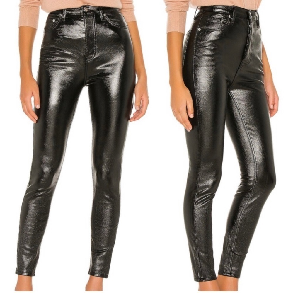 Free People Liquid Black High Waist Pants
